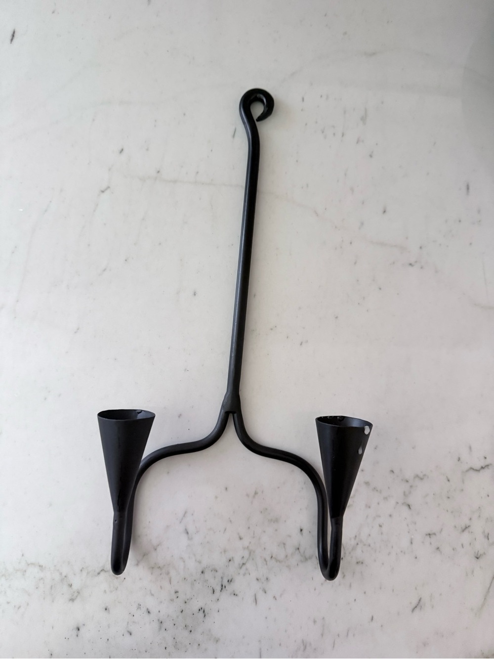 Black Double Wall Sconce Candle Holder